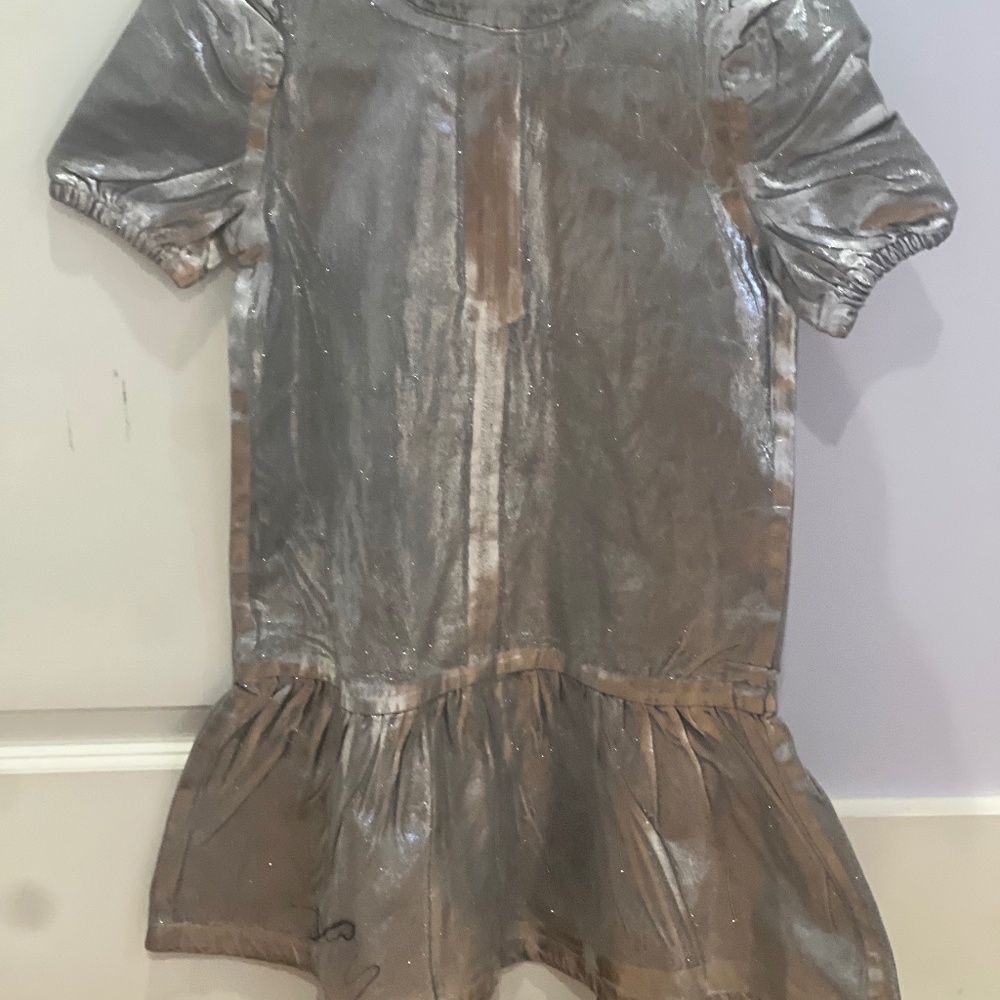 A silver dress